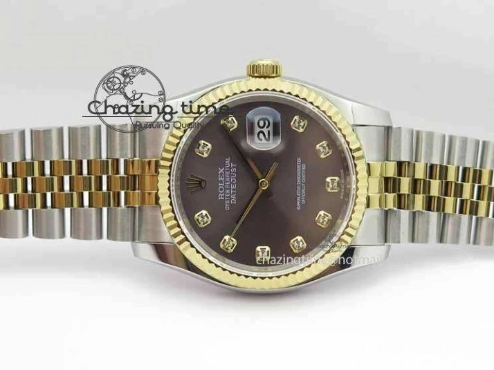 0510 DateJust 116234 SS YG BP Best Edition Gray Dial Diam Markers On SS YG Bracelet SA ZipUp 3745